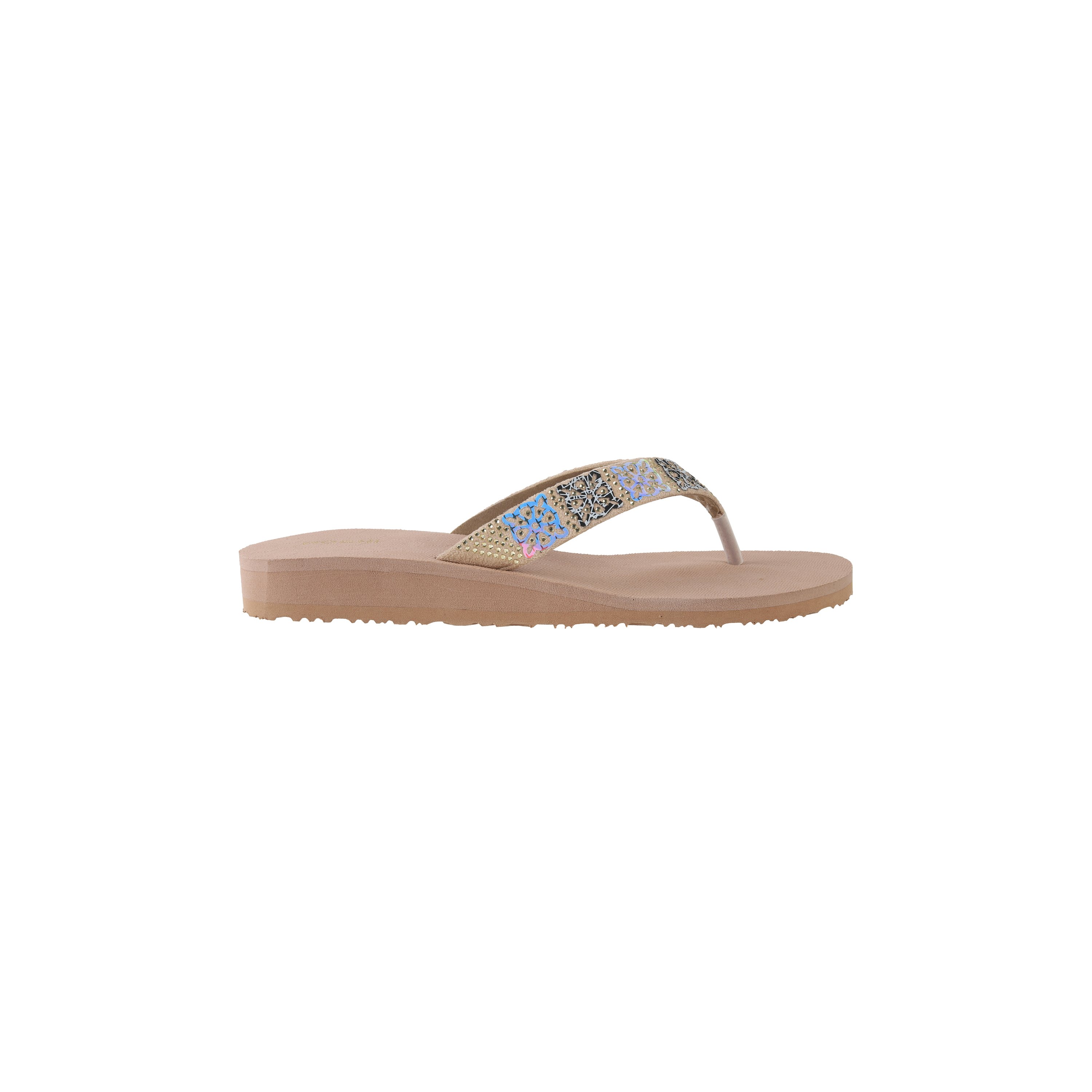 Mochi Women Beige Casual Slippers (SKU: 32-819-20-40)