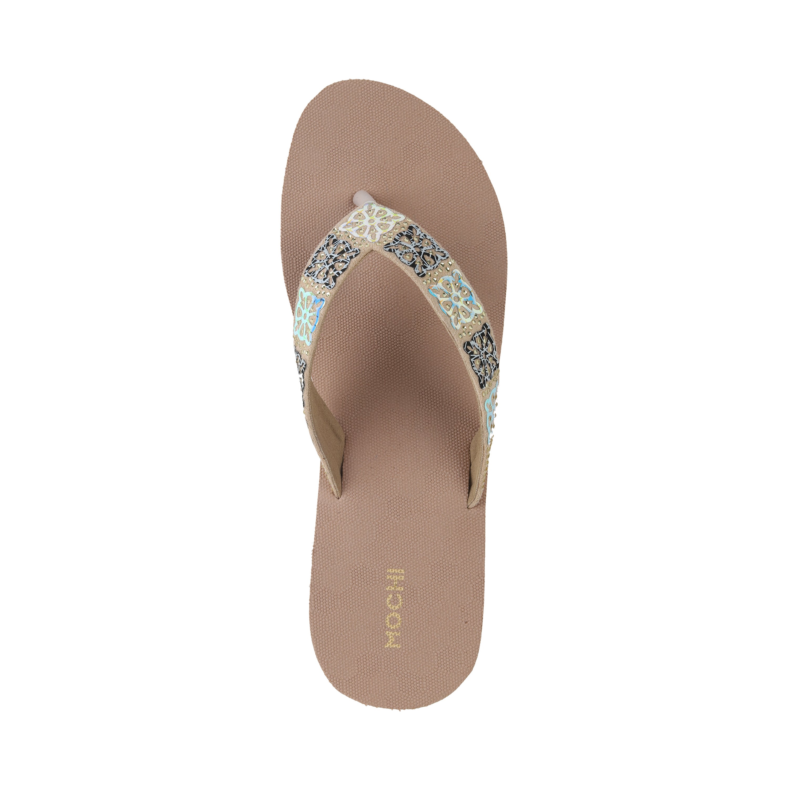 Mochi Women Beige Casual Slippers (SKU: 32-819-20-40)