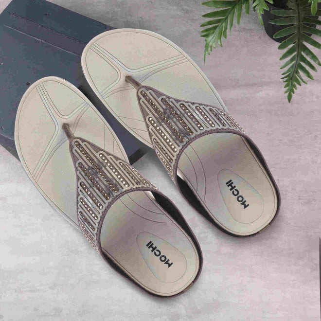 Mochi Women Grey Casual Slip-Ons (SKU: 32-824-14-36)