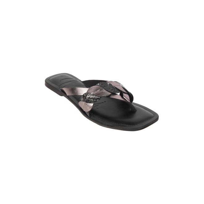 Mochi Women Gun-metal Casual Slip-Ons (SKU: 32-839-29-36)