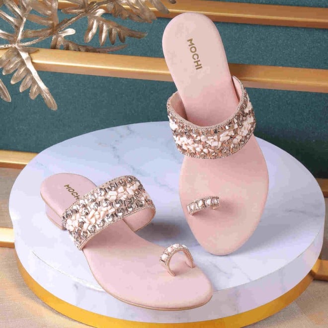 Mochi Women Peach Casual Sandals (SKU: 32-844-80-36)