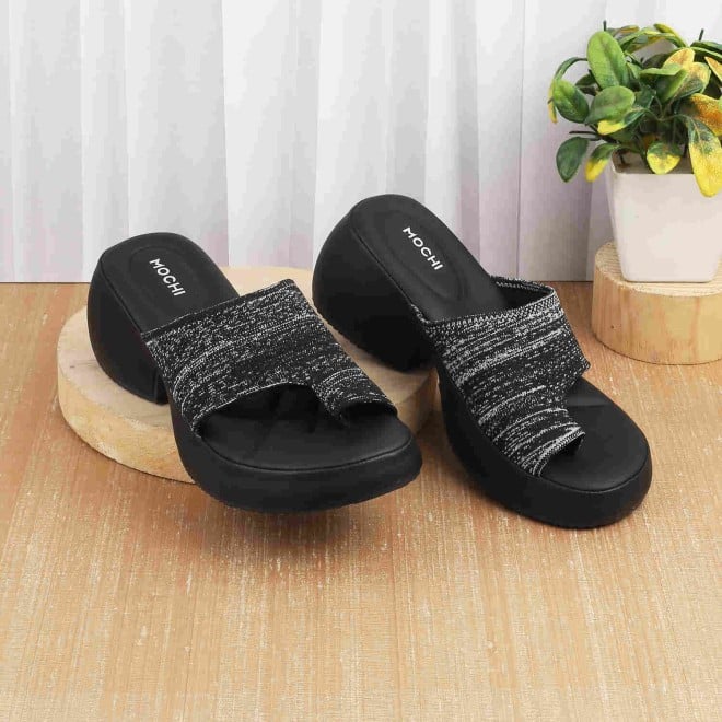 Mochi Women Black Casual Pumps