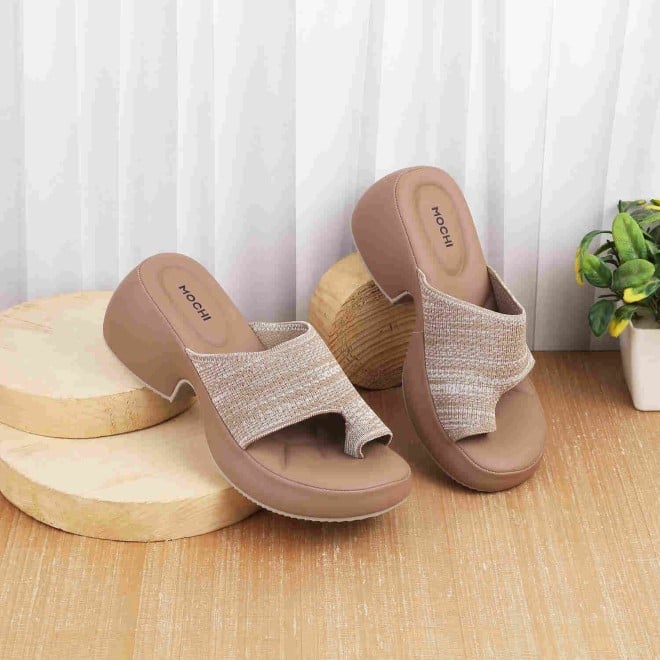 Mochi Women Khaki Casual Pumps (SKU: 32-871-62-40)