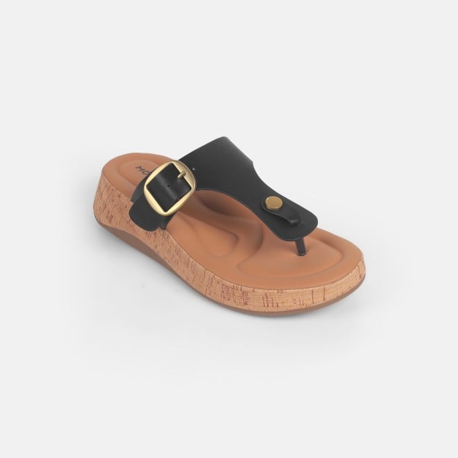 Mochi Women Black Casual Slippers