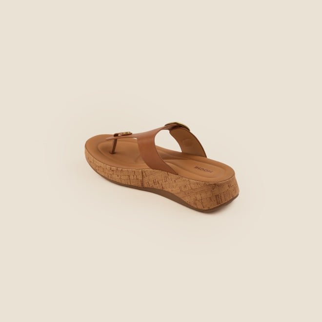 Mochi Women Tan Casual Slippers (SKU: 32-879-23-36)