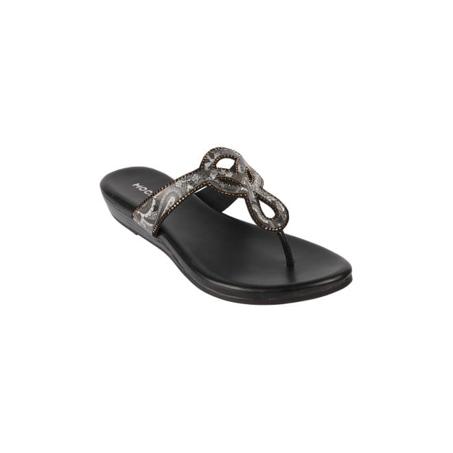 Mochi Women Black Casual Sandals (SKU: 32-886-11-36)