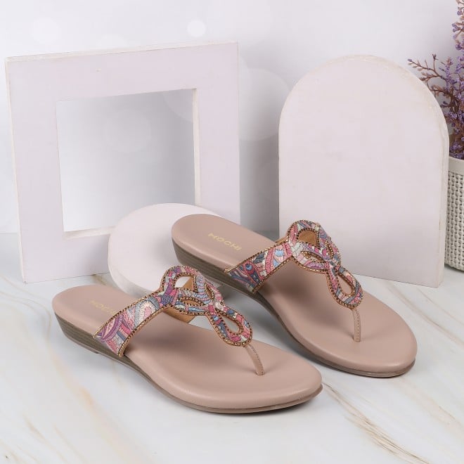 Mochi Women Peach Casual Sandals