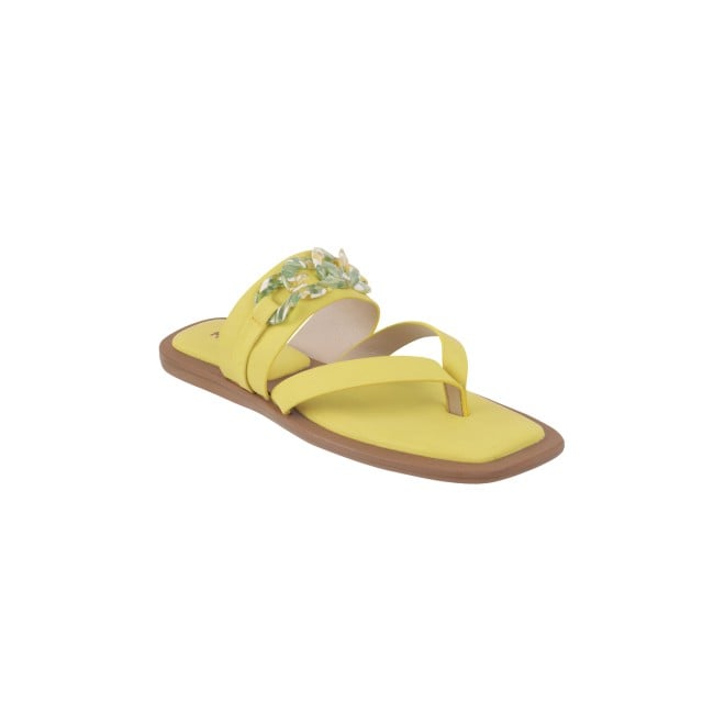 Mochi Women Yellow Casual Slippers & Flip Flops (SKU: 32-887-33-36)