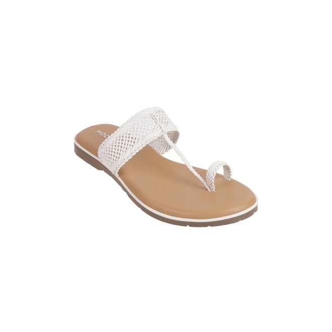 Mochi Women White Casual Sandals (SKU: 32-889-16-36)