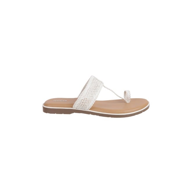 Mochi Women White Casual Sandals (SKU: 32-889-16-36)