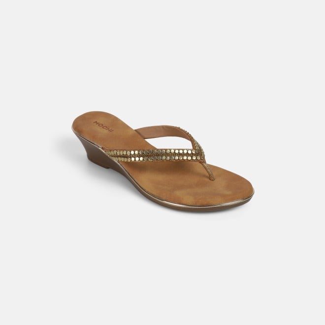 Mochi Women Antic-gold Casual Slippers (SKU: 32-901167-28-37)