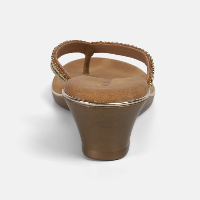 Mochi Women Antic-gold Casual Slippers (SKU: 32-901167-28-37)