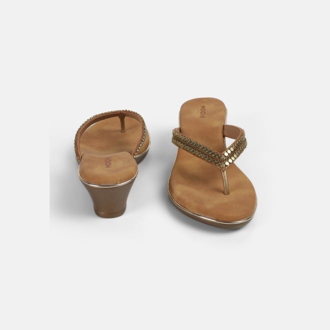 Mochi Women Antic-gold Casual Slippers (SKU: 32-901167-28-37)