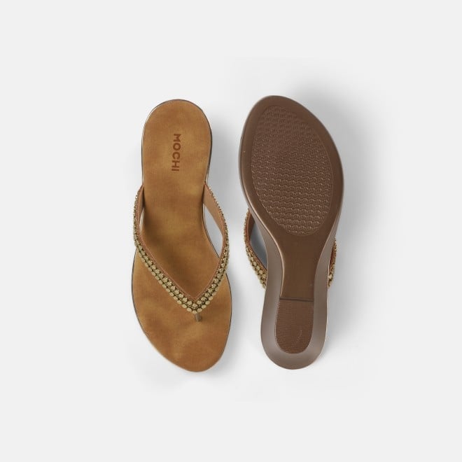 Mochi Women Antic-gold Casual Slippers (SKU: 32-901167-28-37)