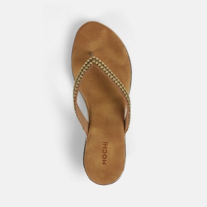 Mochi Women Antic-gold Casual Slippers (SKU: 32-901167-28-37)