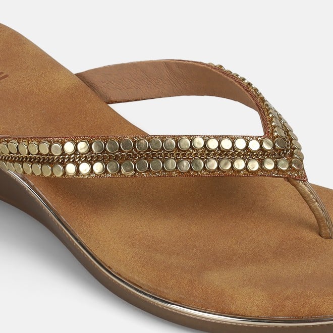Mochi Women Antic-gold Casual Slippers (SKU: 32-901167-28-37)