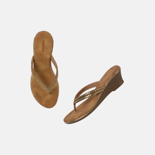 Mochi Women Antic-gold Casual Slippers (SKU: 32-901167-28-37)