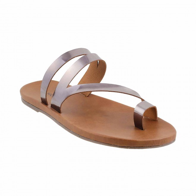 Mochi Gold Casual Slip Ons for Women
