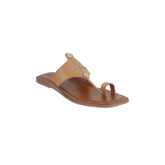 Mochi Women Brown Ethnic Kolhapuris (SKU: 32-932-22-37)
