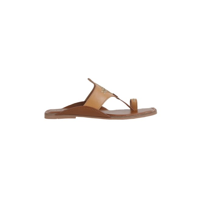 Mochi Women Brown Ethnic Kolhapuris (SKU: 32-932-22-37)