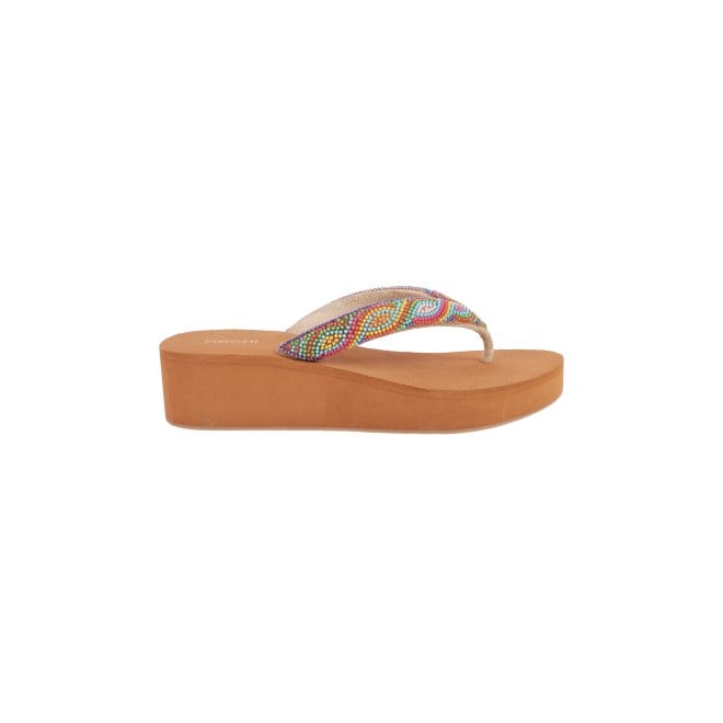 Mochi Women Beige Casual Slippers (SKU: 32-936-20-36)