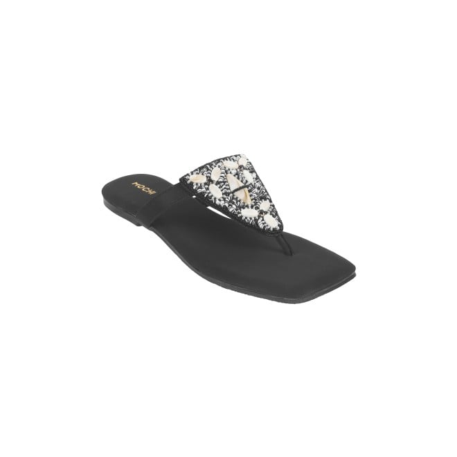 Mochi Women Black Casual Slippers