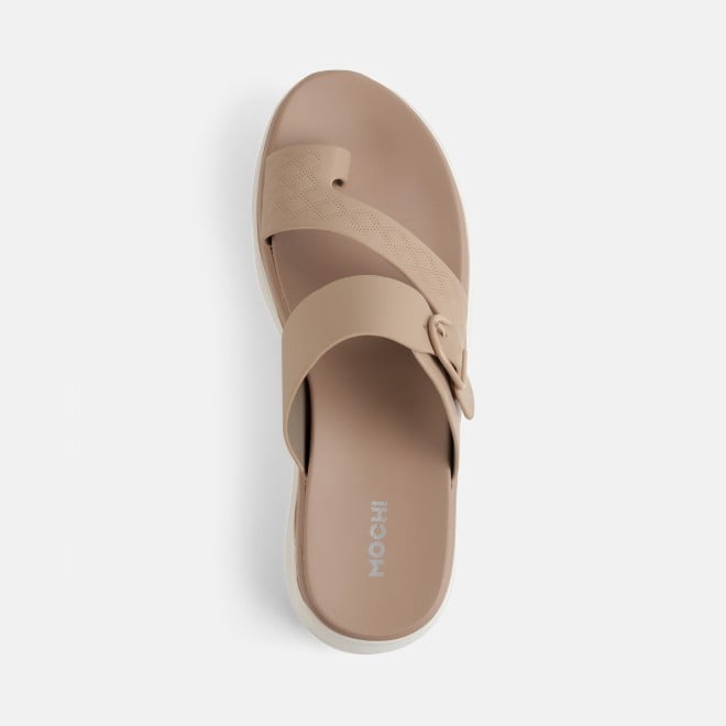 Mochi Women Tan Casual Slip Ons (SKU: 32-9662-23-36)