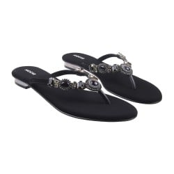 Women Black Casual Slippers