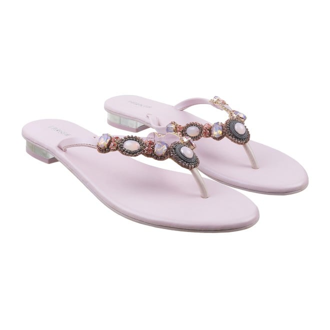 Mochi Women Purple Casual Slippers