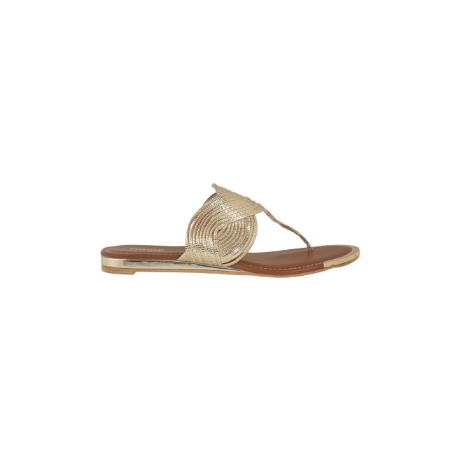 Mochi Women Gold Ethnic Slippers (SKU: 32-976-15-36)