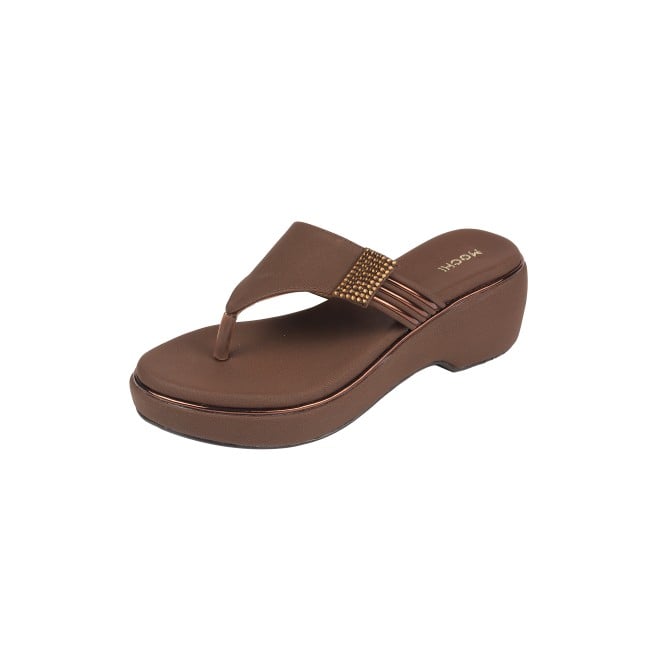 Mochi Women Brown Casual Slip Ons (SKU: 32-984-12-35)