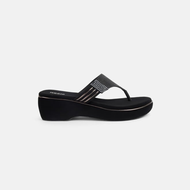 Mochi Women Black Casual Slip Ons (SKU: 32-984-11-36)