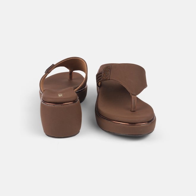 Mochi Women Brown Casual Slip Ons (SKU: 32-984-12-35)