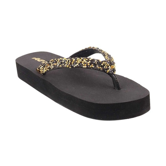 Activ Black Casual Slippers for Women