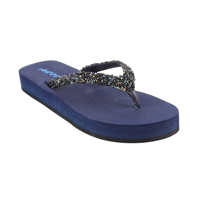 Activ Navy-Blue Casual Slippers for Women