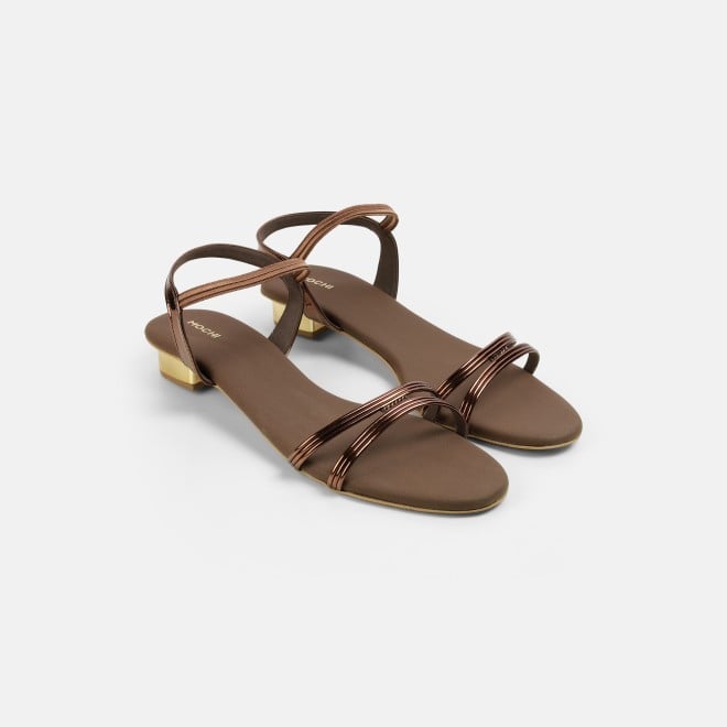 Mochi Women Bronze Casual Sandals (SKU: 33-1001-46-36)