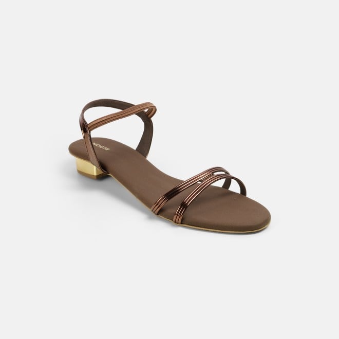 Mochi Women Bronze Casual Sandals (SKU: 33-1001-46-36)