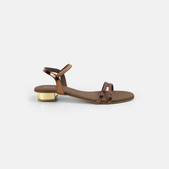 Mochi Women Bronze Casual Sandals (SKU: 33-1001-46-36)