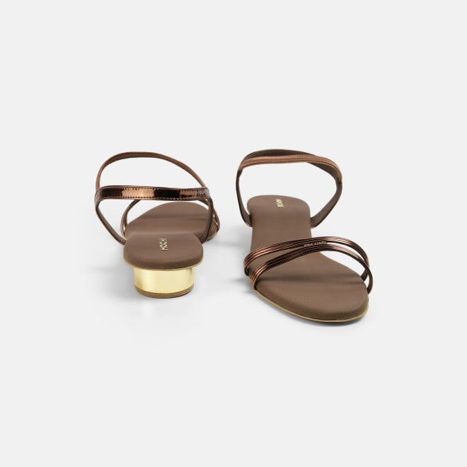 Mochi Women Bronze Casual Sandals (SKU: 33-1001-46-36)
