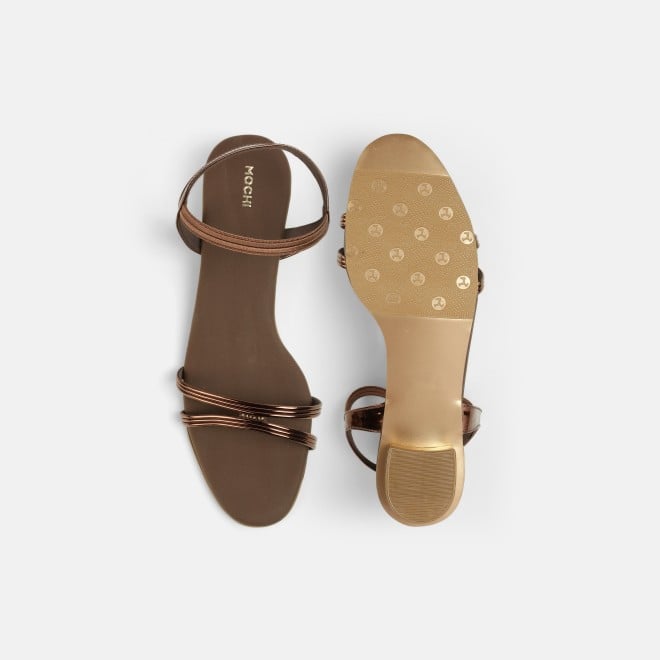 Mochi Women Bronze Casual Sandals (SKU: 33-1001-46-36)