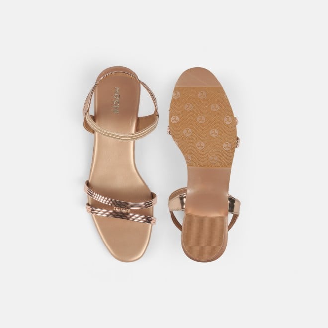 Mochi Women Rose-gold Casual Sandals (SKU: 33-1001-52-36)