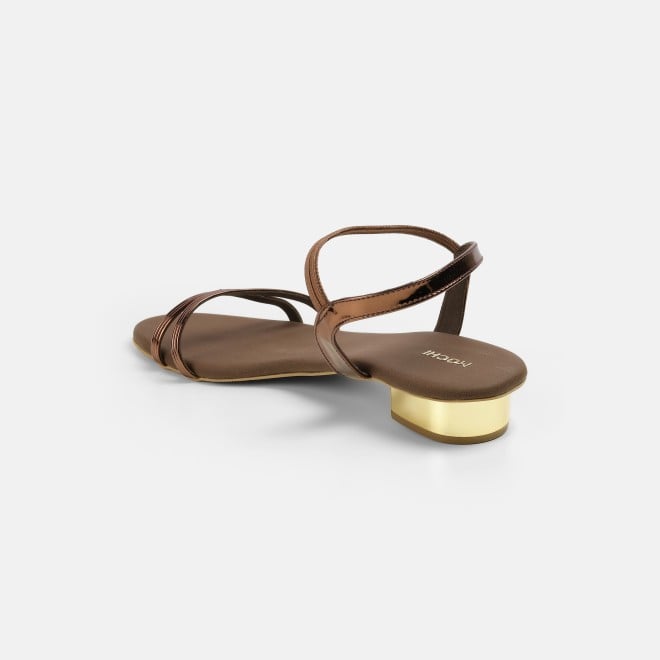 Mochi Women Bronze Casual Sandals (SKU: 33-1001-46-36)