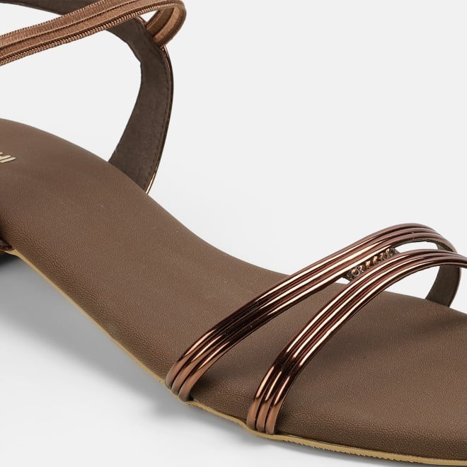 Mochi Women Bronze Casual Sandals (SKU: 33-1001-46-36)