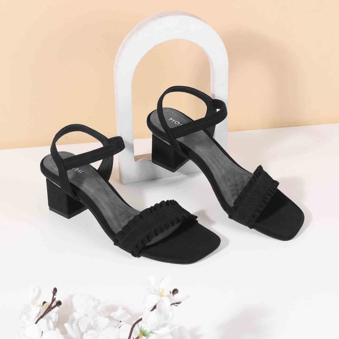 Mochi Women Black Casual Sandals (SKU: 33-1006-11-36)