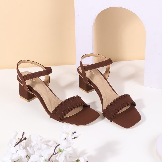 Mochi Women Brown Casual Sandals