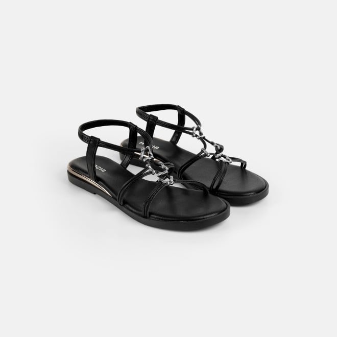 Mochi Women Black Casual Sandals (SKU: 33-1009-11-36)