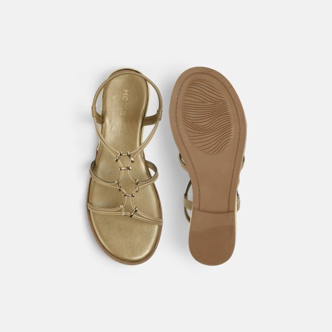 Mochi Women Beige Casual Sandals (SKU: 33-1009-20-36)