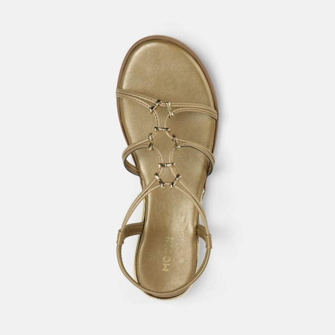 Mochi Women Beige Casual Sandals (SKU: 33-1009-20-36)