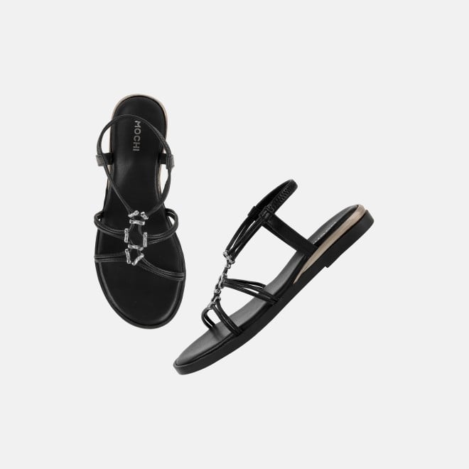 Mochi Women Black Casual Sandals (SKU: 33-1009-11-36)