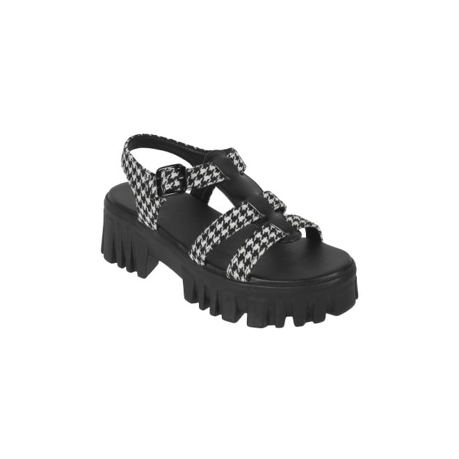 Mochi Women Black Casual Sandals